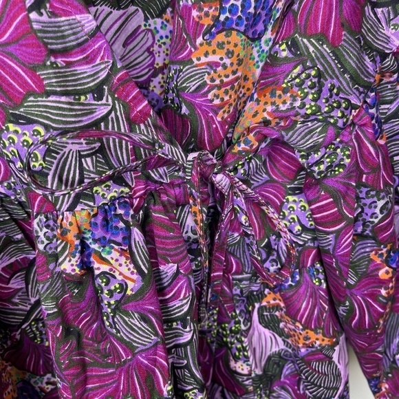 NWT Kika Vargas × Target Women's Purple Coral Reef Scallop Edge Wrap - Picture 10 of 15